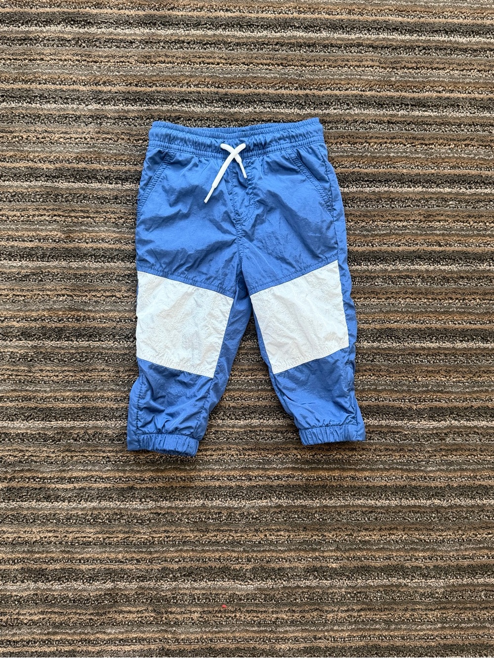 Old Navy Toddler Blue and White Colorblock Jogger Warm Up Pants